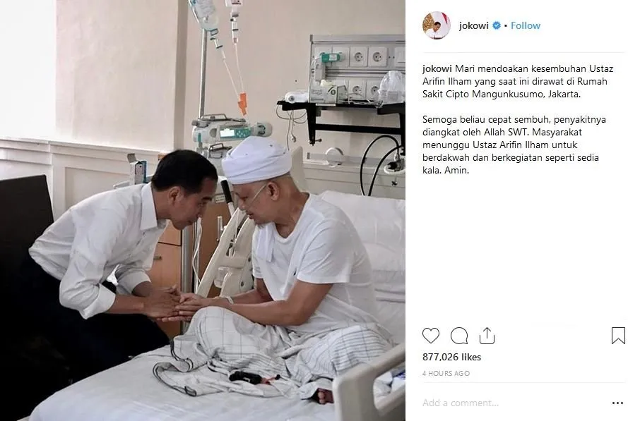Ustad Arifin Ilham Dijenguk Jokowi, Warganet Justru Menuduh Macam-Macam. Gini Katanya... 3