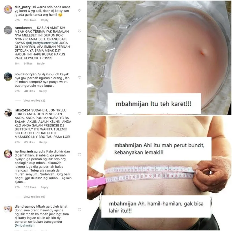 'Disindir' Hamil Palsu, DJ Katty Butterfly Dibela Warganet di IG Mbah Mijan. Ada-Ada Saja Memang ~ 4