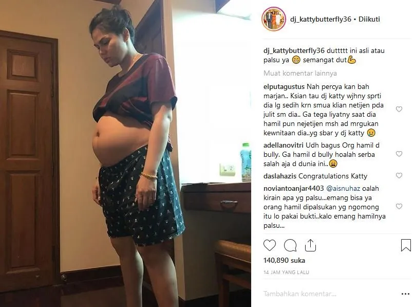 'Disindir' Hamil Palsu, DJ Katty Butterfly Dibela Warganet di IG Mbah Mijan. Ada-Ada Saja Memang ~ 5