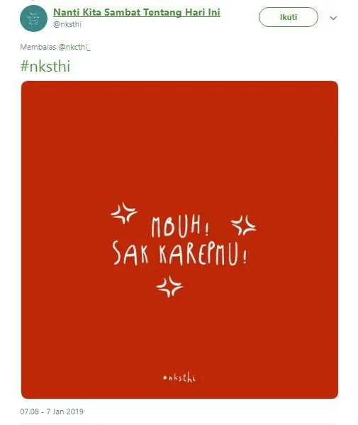 Balasan Akun @NKSTHI pada @NKCTHI Ini Ibarat Cewek yang Punya Cowok Cuek. Duh Gemesh Liatnya~ 14