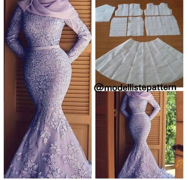 11 Model Kebaya Modern Lengkap Terbaru dan Pola Jahitannya 21