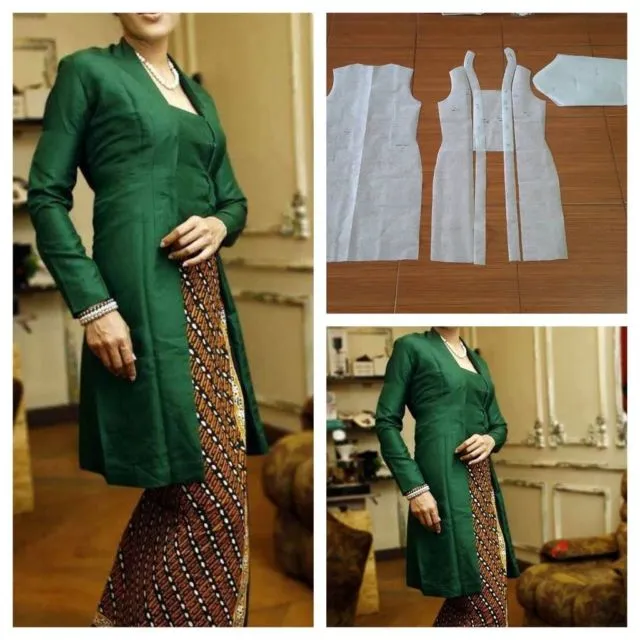 11 Model Kebaya Modern Lengkap Terbaru dan Pola Jahitannya 16