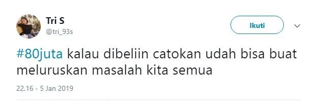 Warganet Twitter Berandai-andai Duit 80 Juta Bisa Buat Beli Apa. Pada Kreatif bin Kocak Idenya! 19