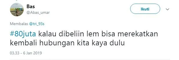 Warganet Twitter Berandai-andai Duit 80 Juta Bisa Buat Beli Apa. Pada Kreatif bin Kocak Idenya! 23