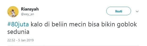 Warganet Twitter Berandai-andai Duit 80 Juta Bisa Buat Beli Apa. Pada Kreatif bin Kocak Idenya! 21