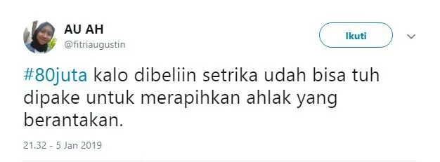 Warganet Twitter Berandai-andai Duit 80 Juta Bisa Buat Beli Apa. Pada Kreatif bin Kocak Idenya! 20
