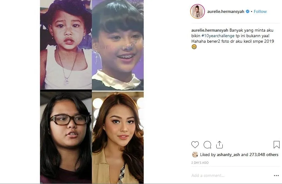 Bukan #10YearsChallenge, Aurel Hermansyah Unggah Foto Transformasi dari Kecil Hingga Sekarang. Manisnya Kebangetan! 3