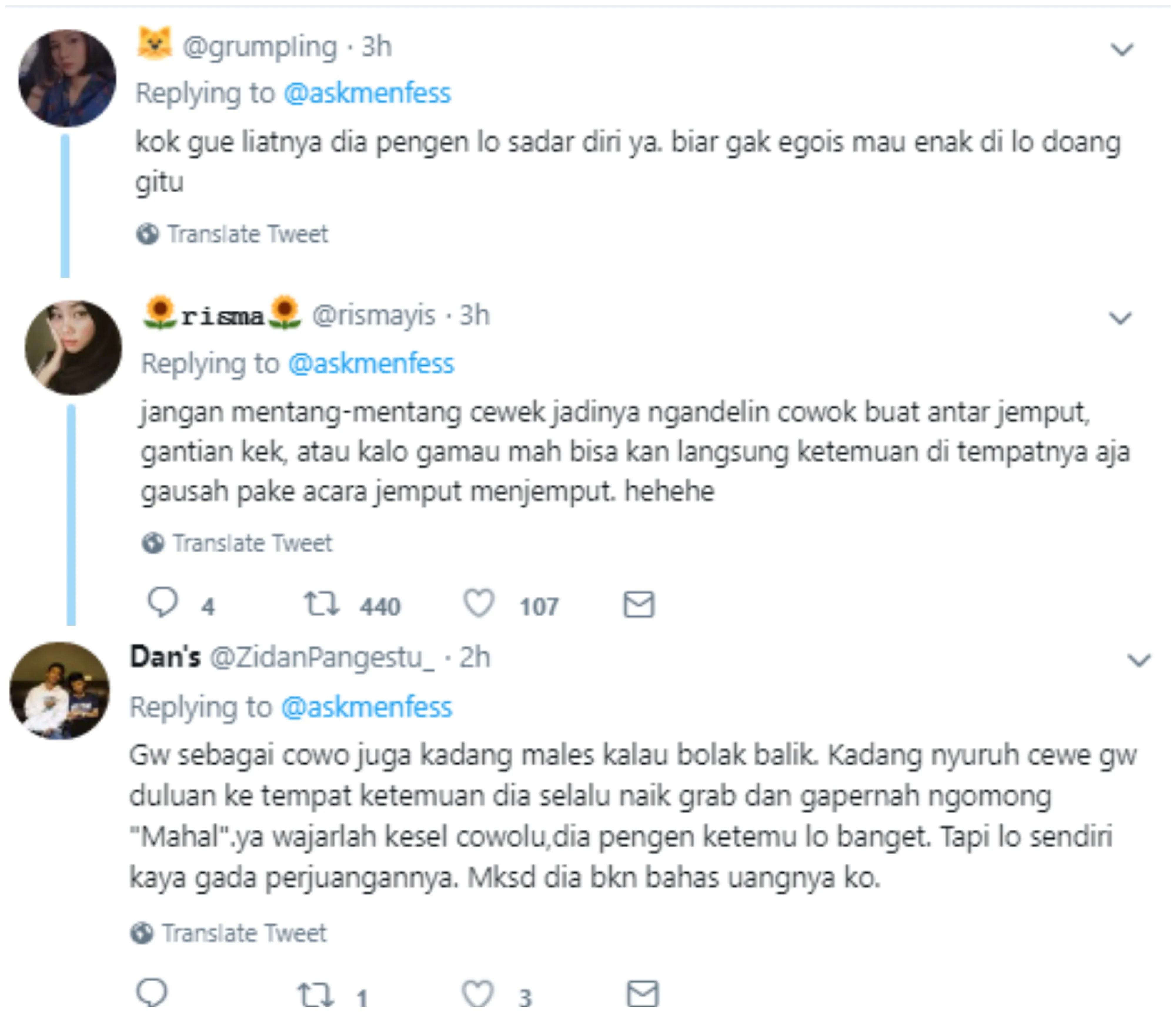 Curhat Soal Gebetan yang Ogah Jemput, Warganet ini Malah Dibilang Pasangan Pelit. Perhitungan sih~ 5