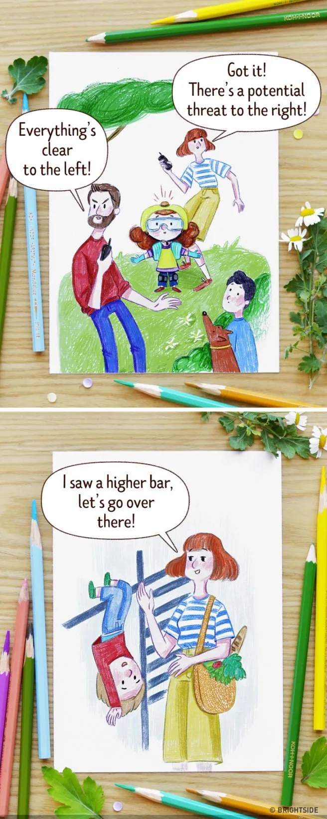 10 Ilustrasi Jujur nan Kocak Bedanya Anak Pertama dan Kedua. Sama-sama Bahagia, yang Beda Level Lebaynya 19