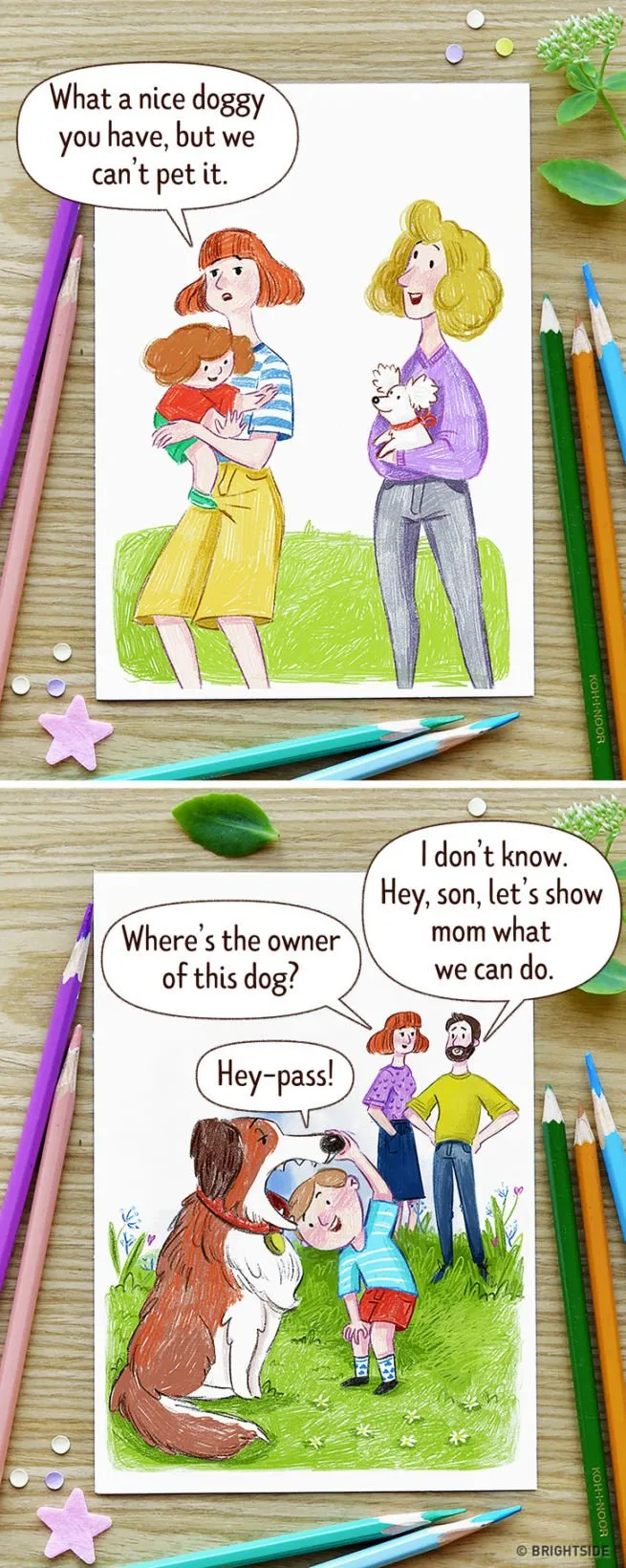 10 Ilustrasi Jujur nan Kocak Bedanya Anak Pertama dan Kedua. Sama-sama Bahagia, yang Beda Level Lebaynya 17