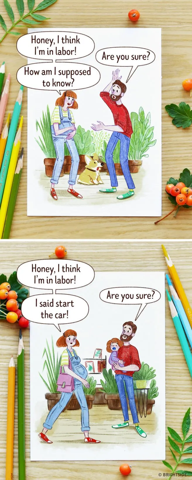 10 Ilustrasi Jujur nan Kocak Bedanya Anak Pertama dan Kedua. Sama-sama Bahagia, yang Beda Level Lebaynya 11