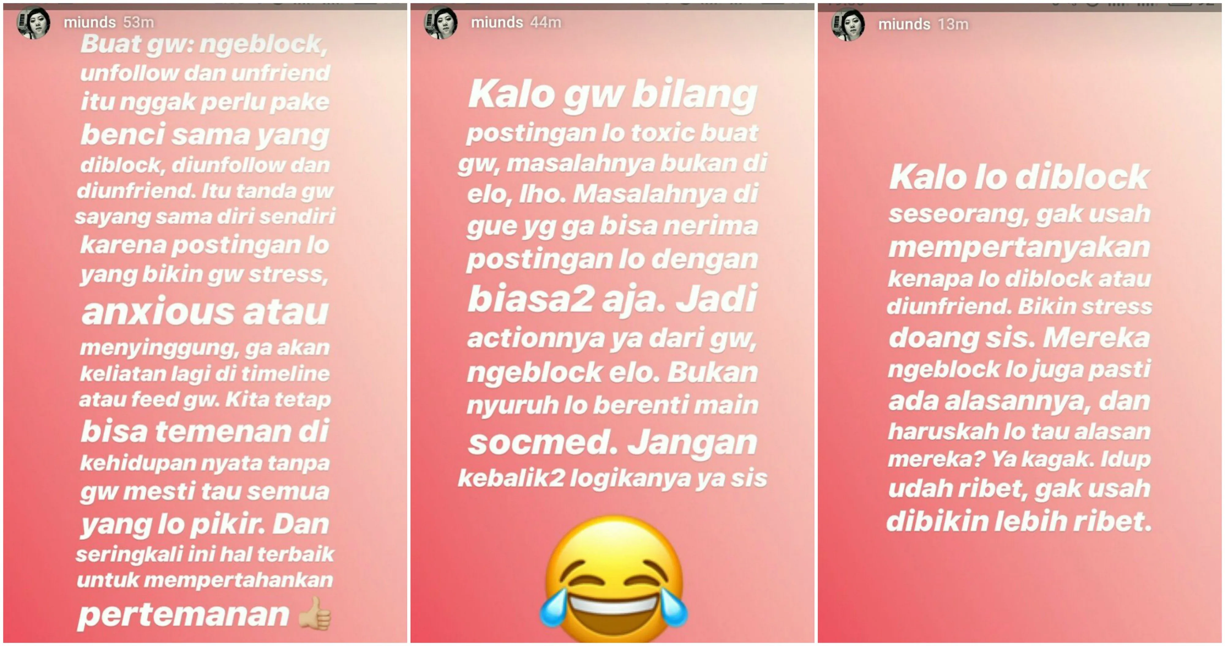 4 Alasan Nggak Perlu Merasa Bersalah Abis Block dan Unfollow Teman Karena Unggahannya Mengganggu 10