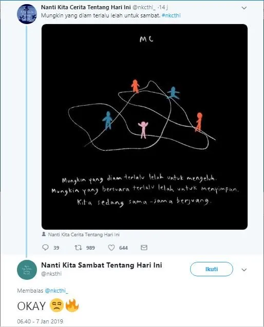 Balasan Akun @NKSTHI pada @NKCTHI Ini Ibarat Cewek yang Punya Cowok Cuek. Duh Gemesh Liatnya~ 10