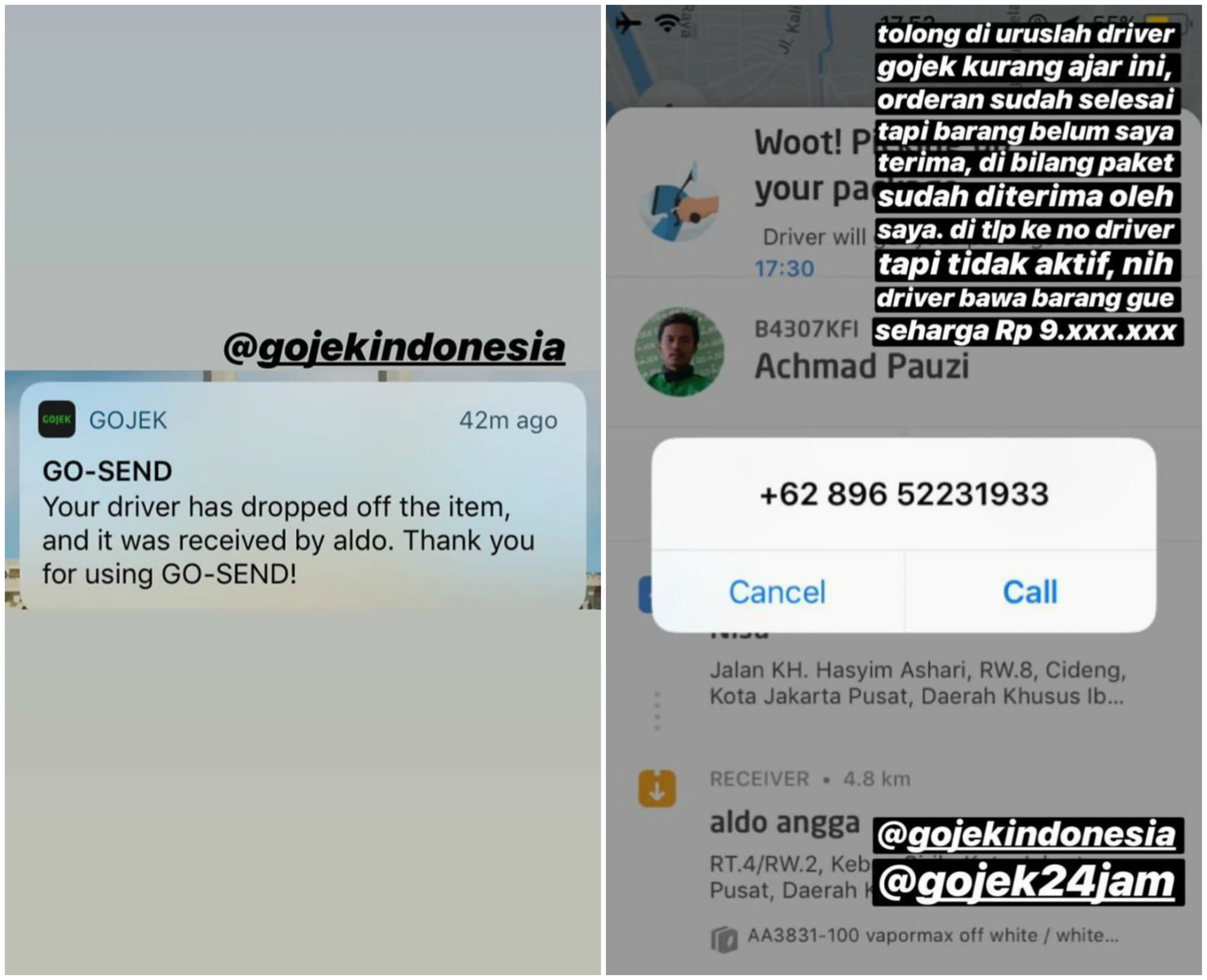 Gunakan Jasa Kirim Barang Ojol, Pelanggan Kehilangan Sepatu Sneakers Jutaan Rupiah. Serem Bener! 5