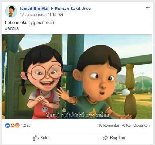 10 Kisah Cinta Menggemaskan dari Tokoh Kartun Upin-Ipin yang Terungkap di Facebook. Kok Konyol, Ya! :D 11