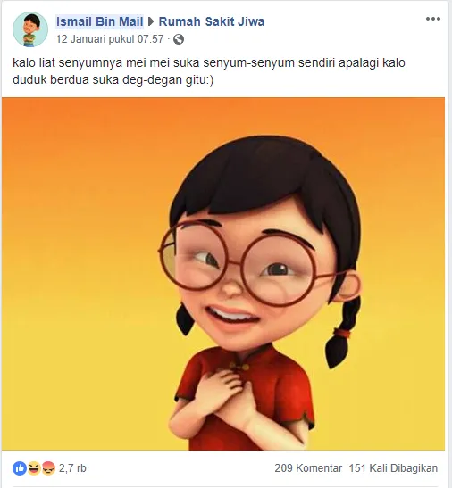 10 Kisah Cinta Menggemaskan dari Tokoh Kartun Upin-Ipin yang Terungkap di Facebook. Kok Konyol, Ya! :D 13