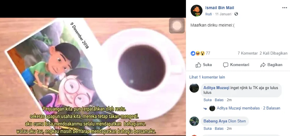 10 Kisah Cinta Menggemaskan dari Tokoh Kartun Upin-Ipin yang Terungkap di Facebook. Kok Konyol, Ya! :D 14