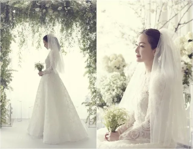 Cantiknya 8 Gaun Pernikahan Ala Pasangan Seleb Korea. Ini Real, Bukan Gaun yang Dipakai dalam Drama 11