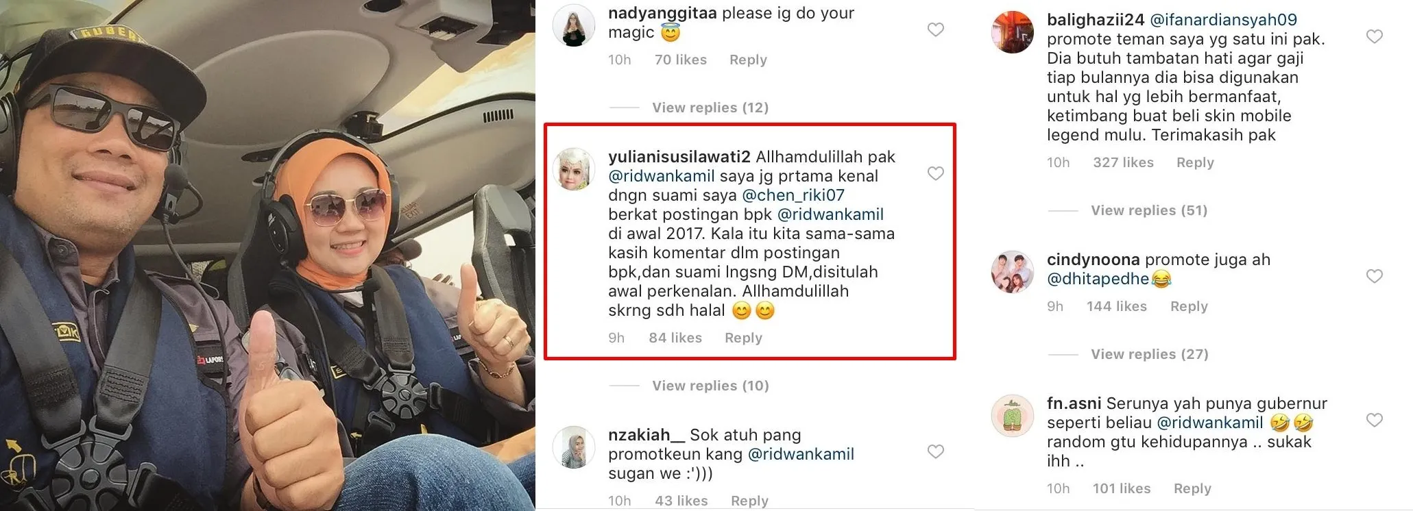 Akun IG-nya Jadi 'Ladang' Jodoh, Ridwan Kamil Diundang ke Nikahan Hasil Comblangannya. Ngakak Sih! 4