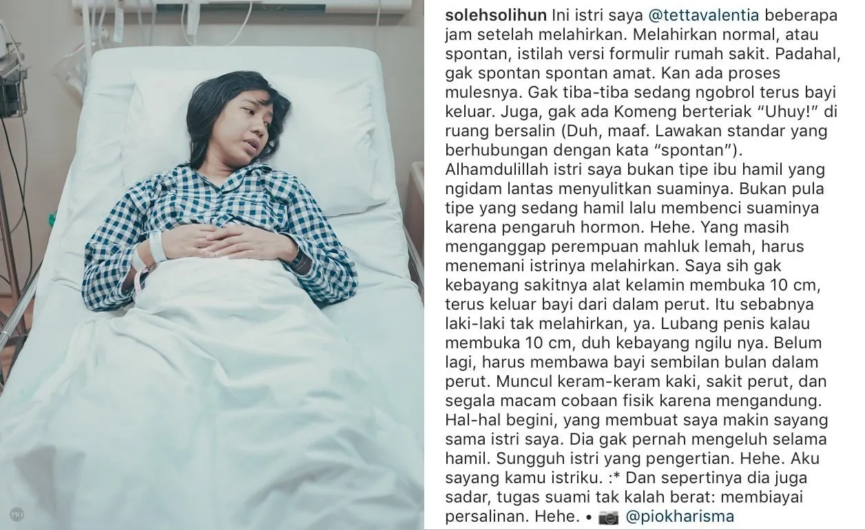 Soleh Solihun Mendadak Romantis Lewat Lahirnya Anak Kedua. Bisa Nih Jadi Contoh Para Pria di Luar Sana! 4