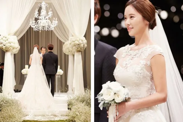 Cantiknya 8 Gaun Pernikahan Ala Pasangan Seleb Korea. Ini Real, Bukan Gaun yang Dipakai dalam Drama 14