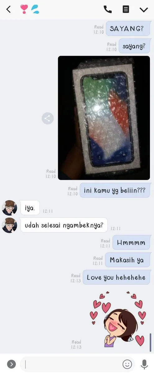 Cewek ini Berhenti Ngambek Setelah Dibeliin iPhone X. Chatnya dengan sang Pacar Bikin Warganet Gaduh 7