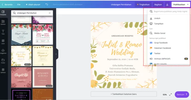 Cara Mudah Desain Undangan Pernikahan Pakai Aplikasi Canva. Gratis dan Pasti Kamu pun Bisa! 21