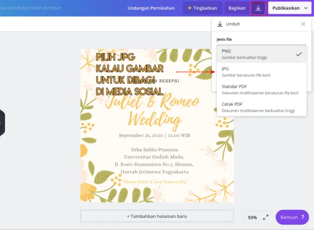 Cara Mudah Desain Undangan Pernikahan Pakai Aplikasi Canva. Gratis dan Pasti Kamu pun Bisa! 19