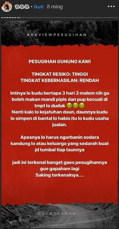 Menebak-nebak Risiko Pesugihan Menurut @junoaggy. Horror Sih, Tapi Jadi Pengen Ketawa Sendiri 9