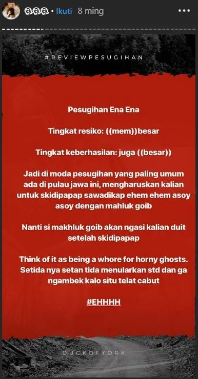 Menebak-nebak Risiko Pesugihan Menurut @junoaggy. Horror Sih, Tapi Jadi Pengen Ketawa Sendiri 14