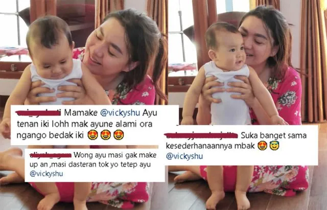 Unggah Foto Dasteran, Nggak Makeup dan Sambil Momong Anak, Vicky Shu Banjir Pujian. Keibuan Banget! 6