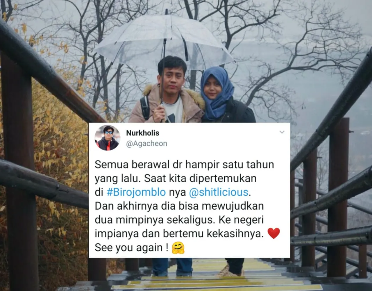 Berawal dari #BiroJomblo @shitlicious, Cowok ini Bertemu Kekasih dan Akan Segera Menikah. So Sweet~