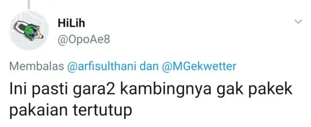 13+ Reaksi Kocak Warganet Soal Kambing yang Diperkosa Pria Atas Dasar Suka sama Suka. Ngaco! :D 26