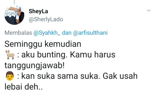 13+ Reaksi Kocak Warganet Soal Kambing yang Diperkosa Pria Atas Dasar Suka sama Suka. Ngaco! :D 18