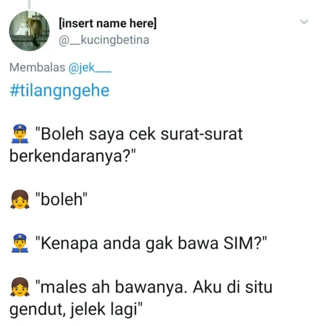 15 Skema #TilangNgehe yang Terjadi Saat Cewek Kena Tilang. Kocaknya Warganet Emang Nggak Ada Obat! 19