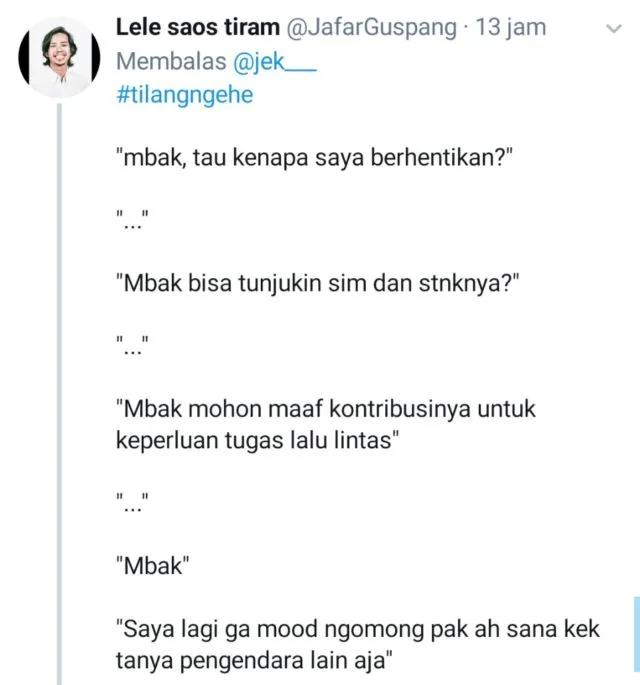 15 Skema #TilangNgehe yang Terjadi Saat Cewek Kena Tilang. Kocaknya Warganet Emang Nggak Ada Obat! 25