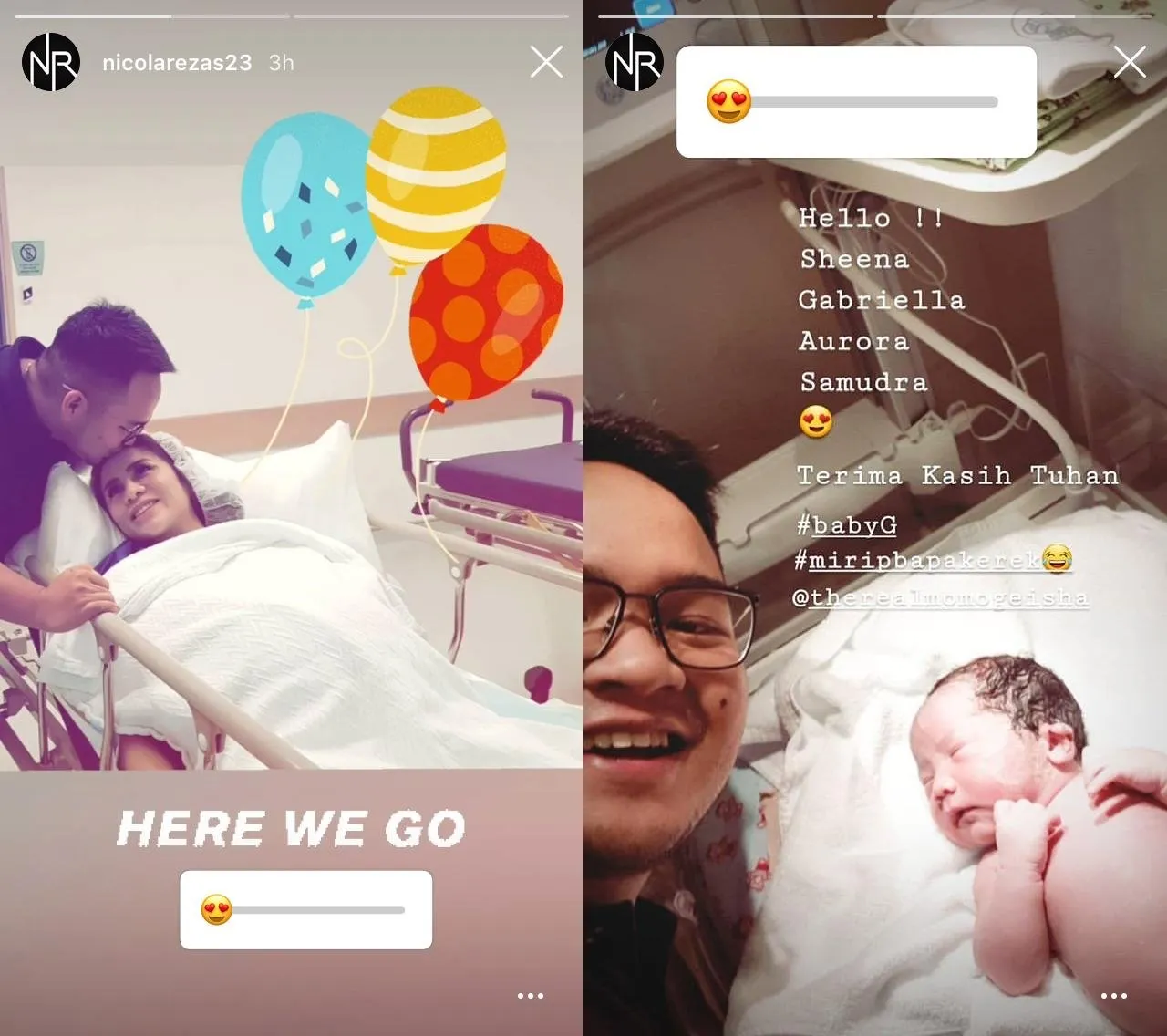 Selamat! Momo 'Geisha' Melahirkan Bayi Perempuan nan Cantik. Ini Ekspresi Bahagia sang Suami 3