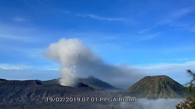 Gunung Bromo Erupsi dan Keluarkan Abu Setinggi 600 Meter. Radius 1 Kilometer Harus Dikosongkan