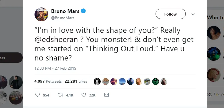 3 Sambatan Sarkas Bruno Mars di Twitter yang Sindir Indonesia Karena Lagunya Dilarang. Ciut nih :( 6