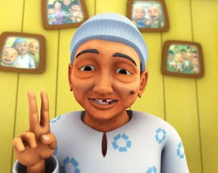 10+ Ekspresi Tak Terduga Opah Upin & Ipin yang Bikin Kejang. Kreativitas Warganet Tanpa Batas 15