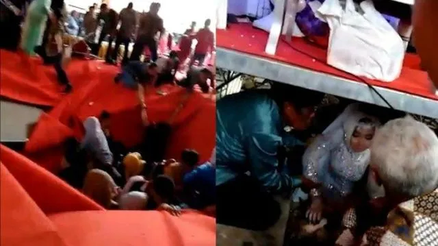 Viral Panggung Pelaminan Roboh, Pengantin dan Sejumlah Tamu Sampai Nyungsep Selokan. Kok Bisa Sih Begini? 3