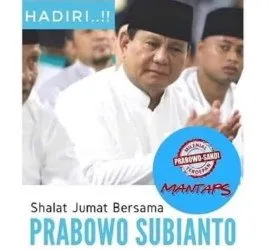 Poster Ajakan Jumatan dari Prabowo Menuai Polemik, Memangnya Apa Tujuannya? 4