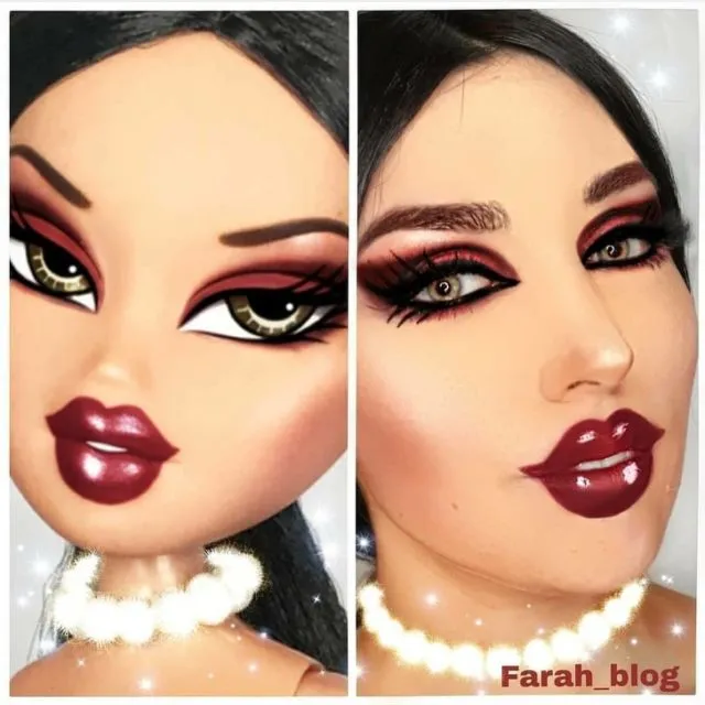 Boneka VS Manusia, Viralnya #BratzChallenge Ini Bikin Kamu Takjub Sama Kekuatan Make-up Mengubah Muka! 32
