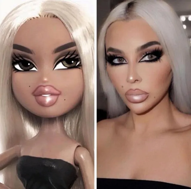 Boneka VS Manusia, Viralnya #BratzChallenge Ini Bikin Kamu Takjub Sama Kekuatan Make-up Mengubah Muka! 23