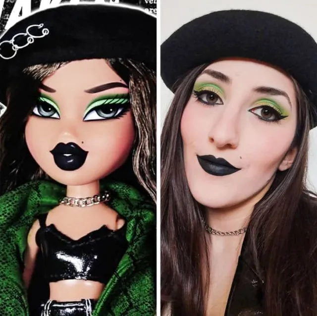 Boneka VS Manusia, Viralnya #BratzChallenge Ini Bikin Kamu Takjub Sama Kekuatan Make-up Mengubah Muka! 17