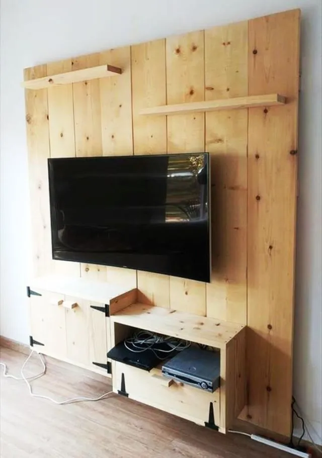 9 DIY Rak TV dari Kayu yang Desainnya Kece dan Bisa Dibikin Sendiri. Seminggu Jadi! 16