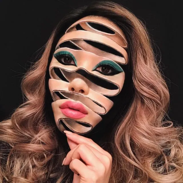 14 Dandanan Ilusi Optik Ala Make-up Artist @mimles. Membuatmu Bertanya-tanya 'Ini Nyata Nggak Ya?' 23