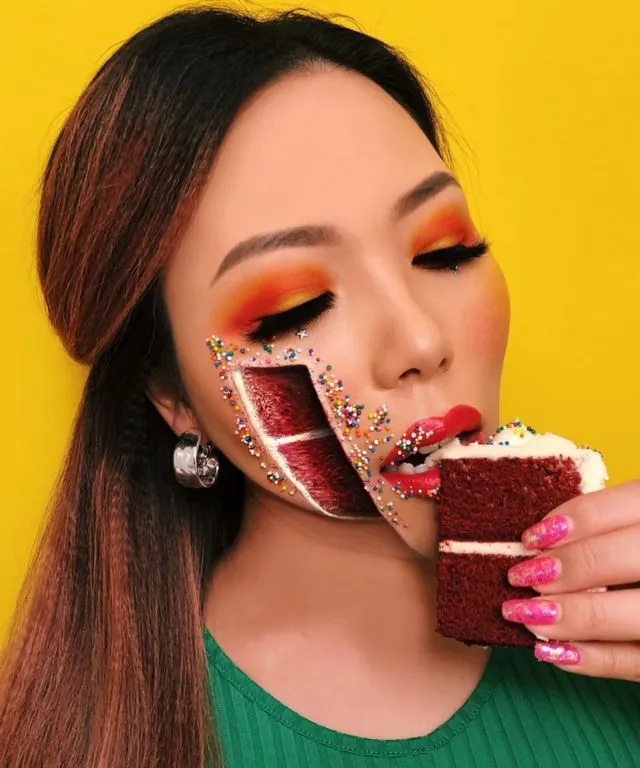 14 Dandanan Ilusi Optik Ala Make-up Artist @mimles. Membuatmu Bertanya-tanya 'Ini Nyata Nggak Ya?' 20