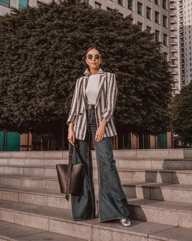 10 Ide Padu Padan Wide Leg Jeans ala Selebgram 20