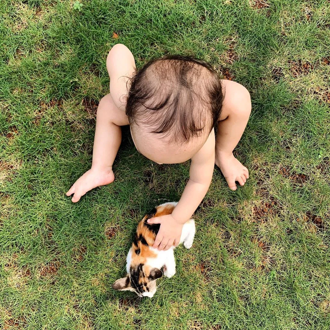 Lucunya Xabiru yang Akrab Banget Sama Kucing. Calon Jodoh Penyayang di Masa Depan Nih! 8